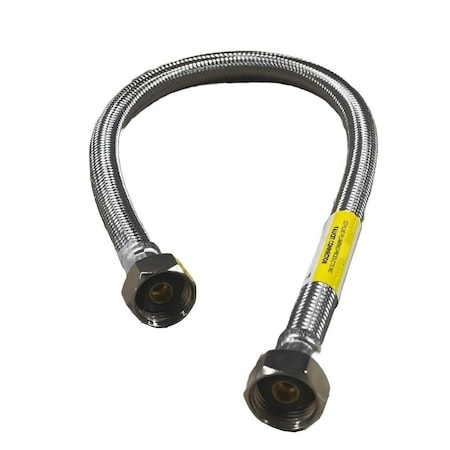 Ez-Fluid 1/2in FIP x 1/2in FIP x 24in, Faucet Supply Line Connector EZA4F24